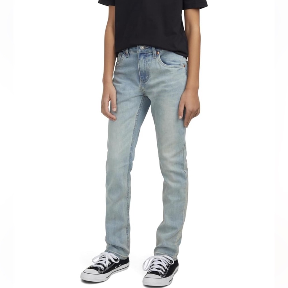 NWT Levi's Boys 510 Skinny Fit Performance Jeans Lt Blue  Stretch Size 10 25x26